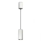 Moldes Medium pendant, nowoczesna lampa wisząca, biało szara, LED, 4000K, HL7718/7W 4000K WH+GR